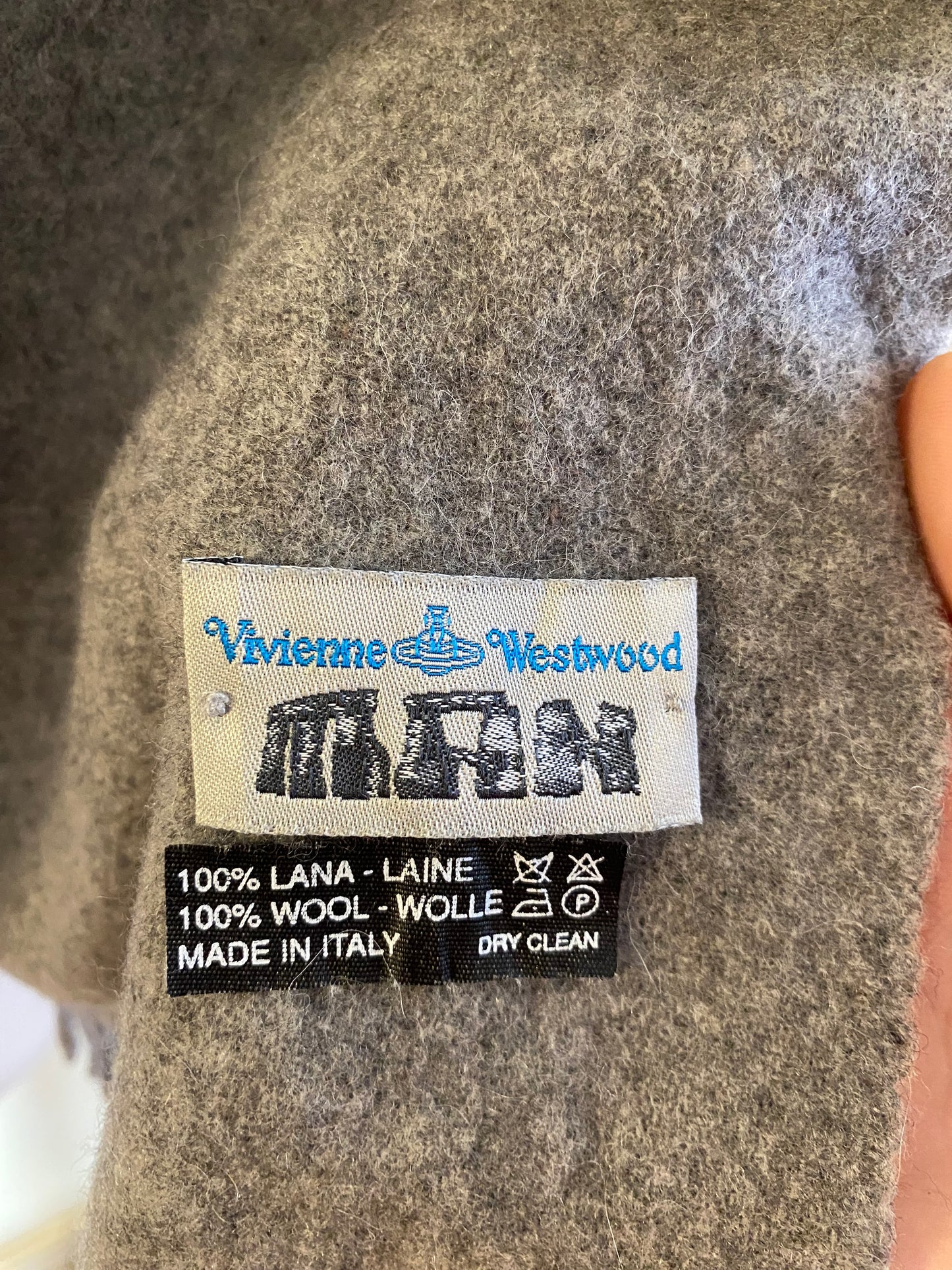 Vivienne Westwood wool grey scarf