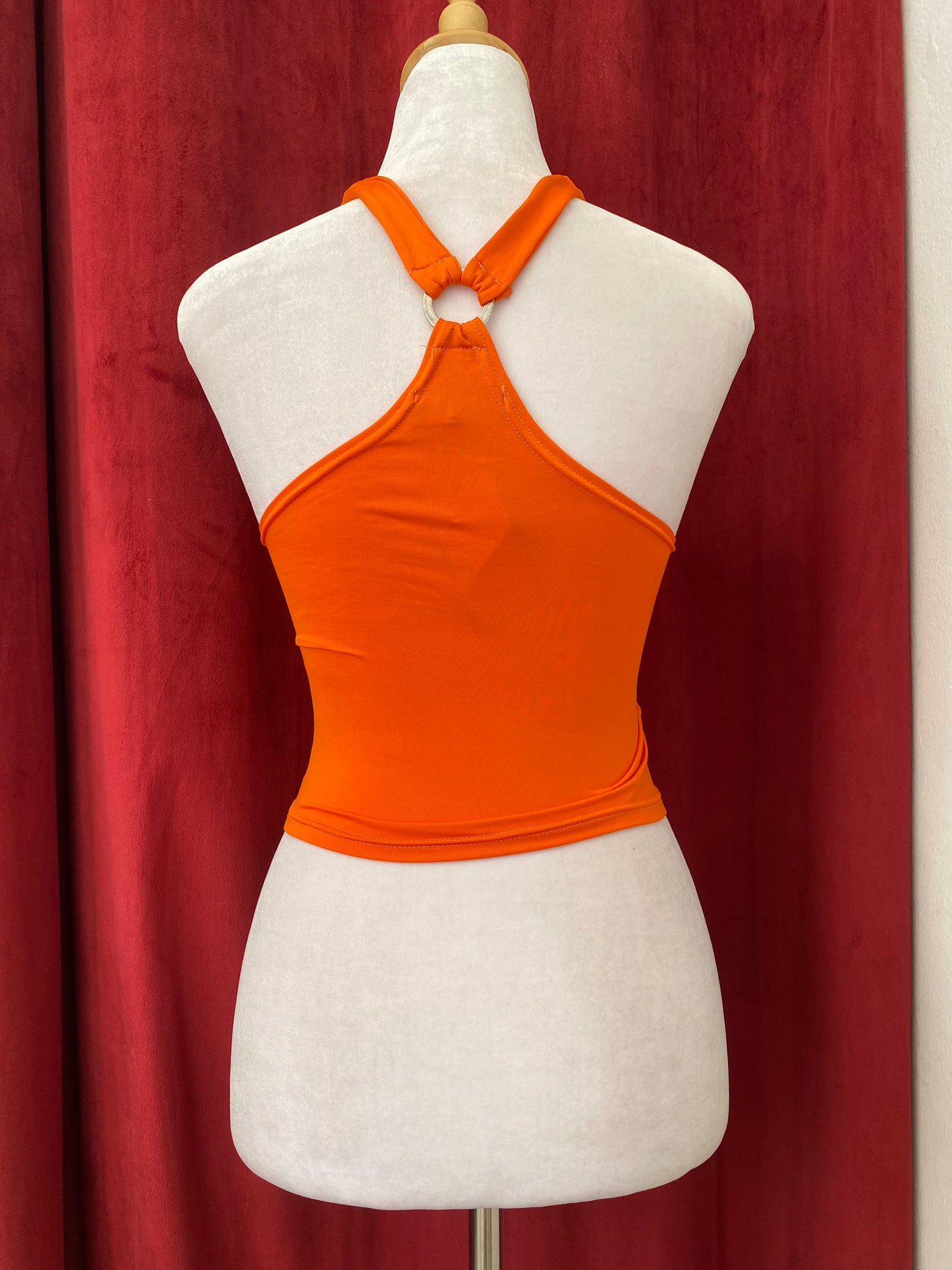 Orange well fitted y2k top