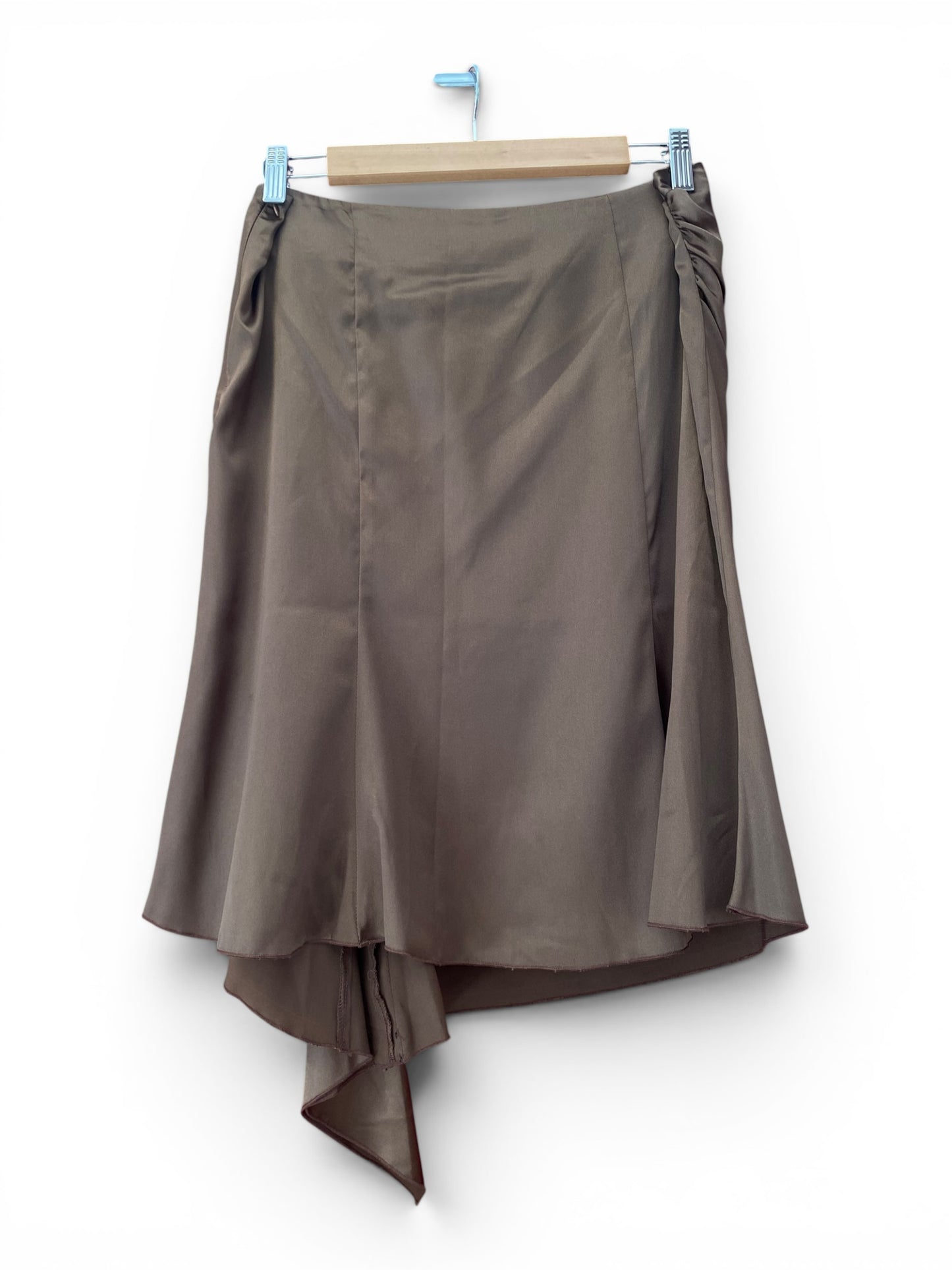Dark chocolate satin skirt 🤎