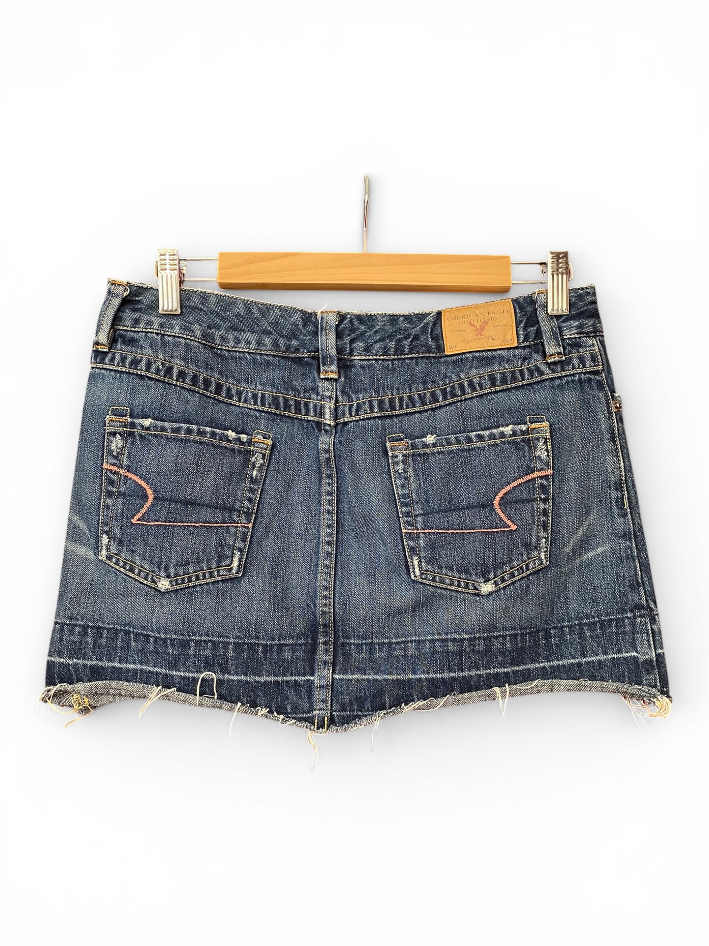Extra mini denim skirt