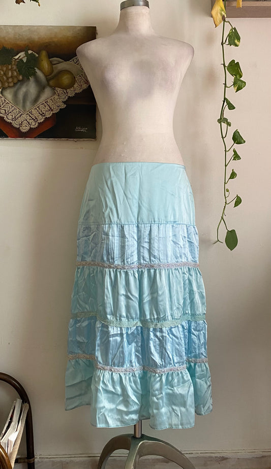 Brand new baby blue maxi skirt with sequin details