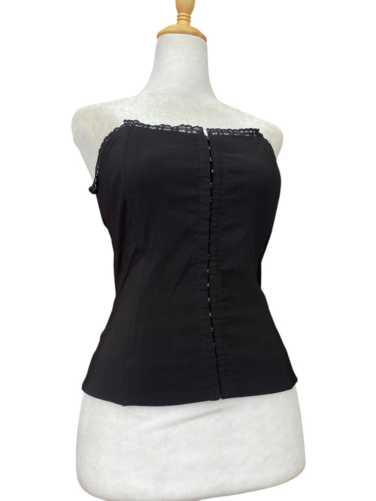 Black corset lace top