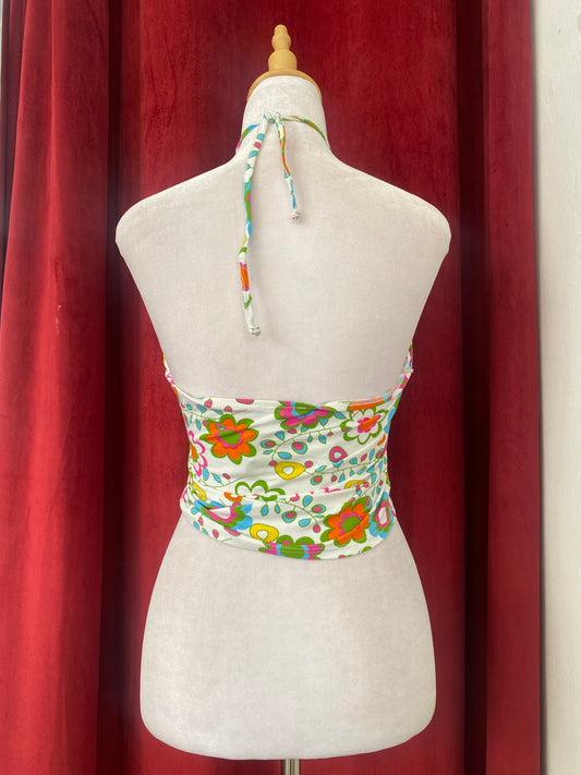 White floral summer top