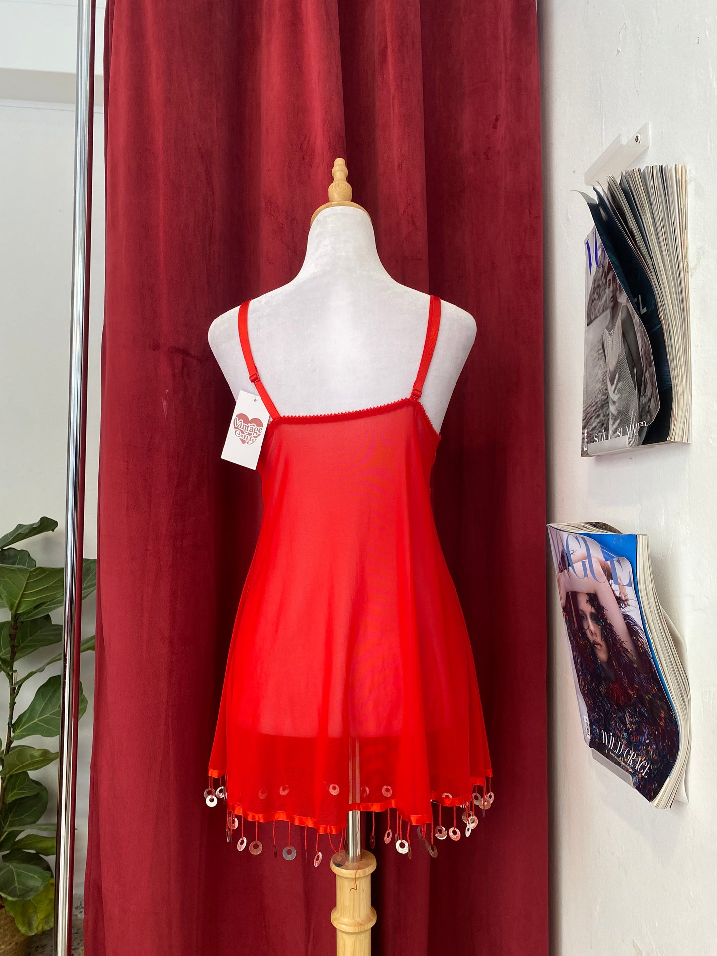 Red sequin corset top 🔥