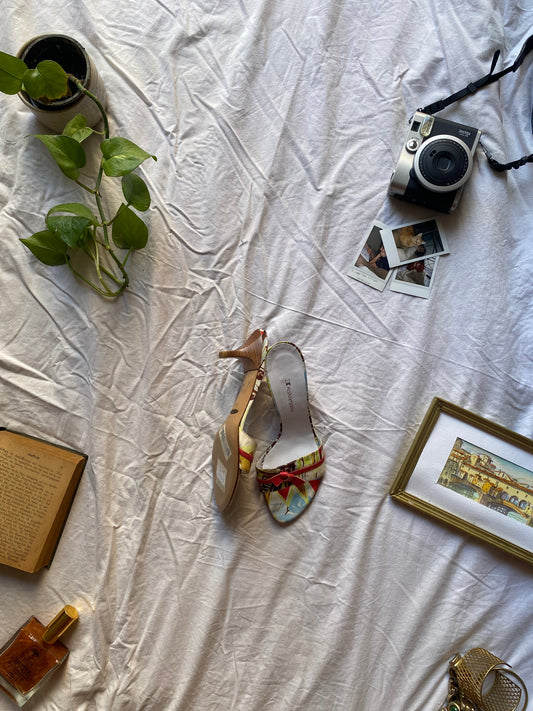 Brand new multicoloured mules