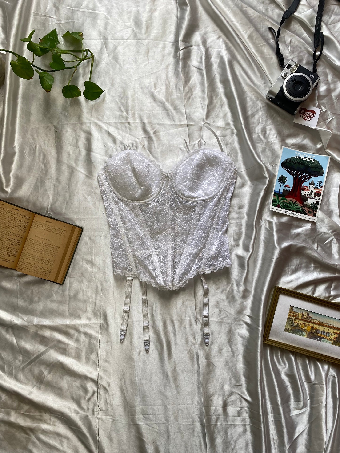 White bridal corset