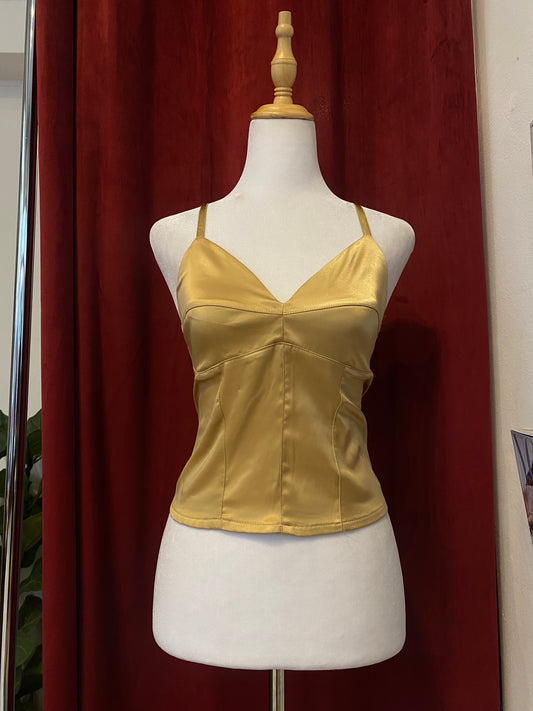 Brand new gold satin corset top š