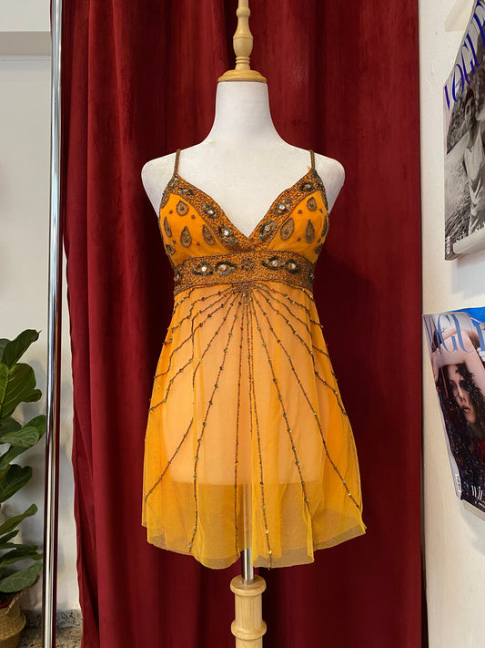 100% silk brand new orange handbeaded summer top š§”