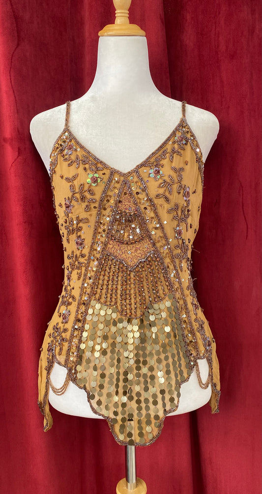 100% silk deadstock butterfly top