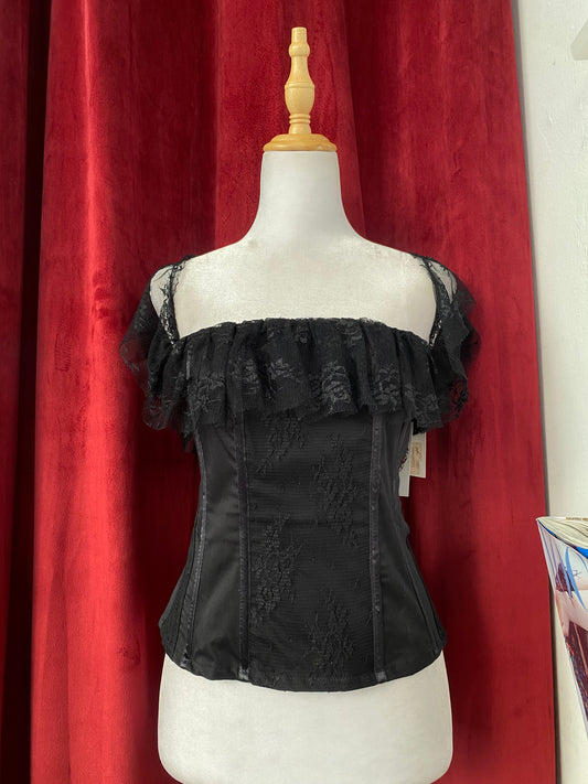 Black lace romantic corset š¤