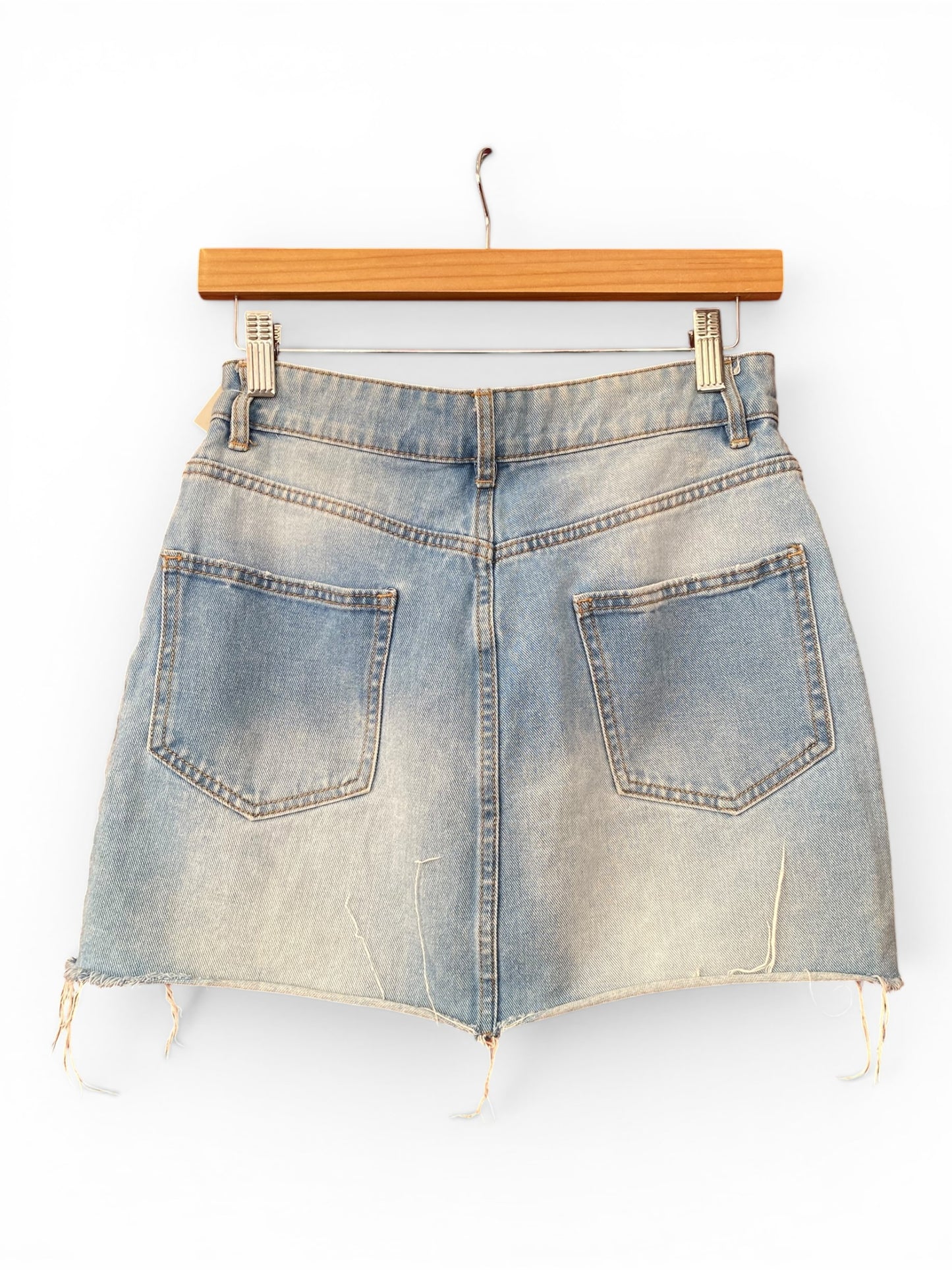 Light washed out mini skirt