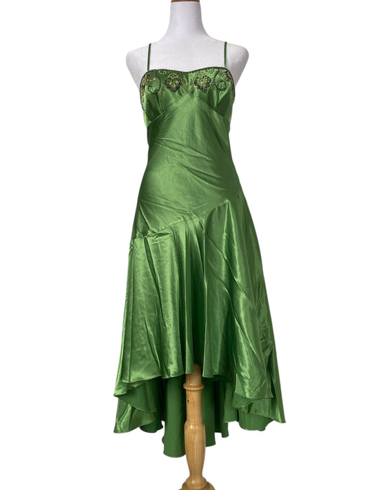 Brand new satin dress with sequin details