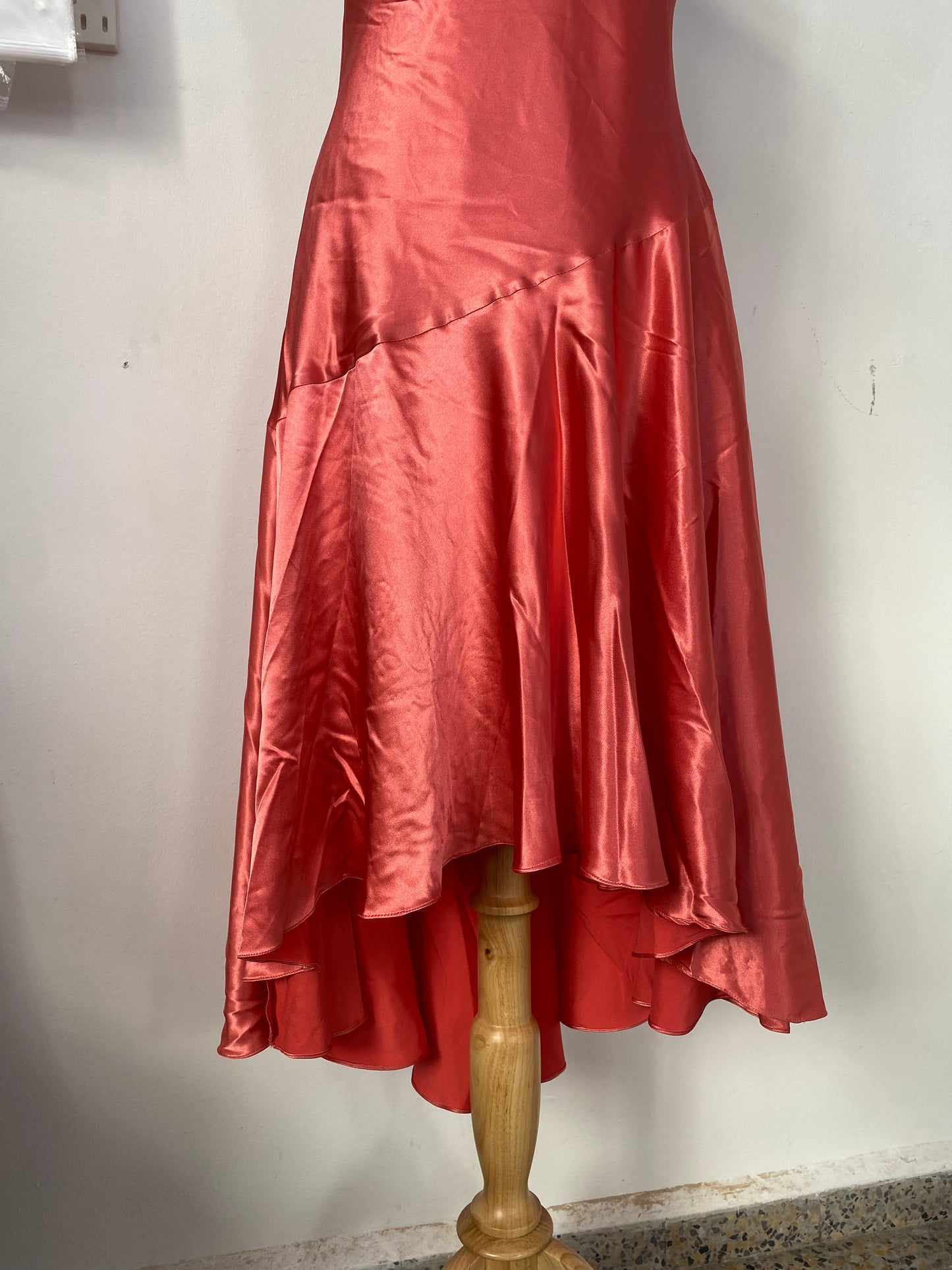 Brand new satin dress with sequin details