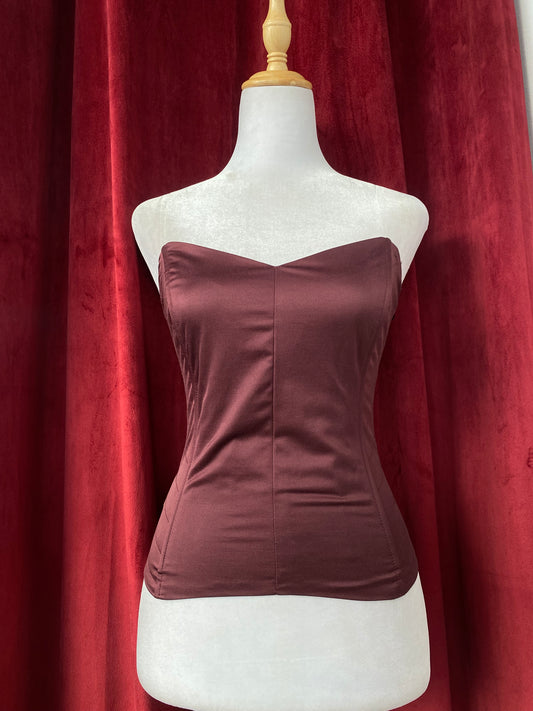 Burgundy bodycon corset āØ