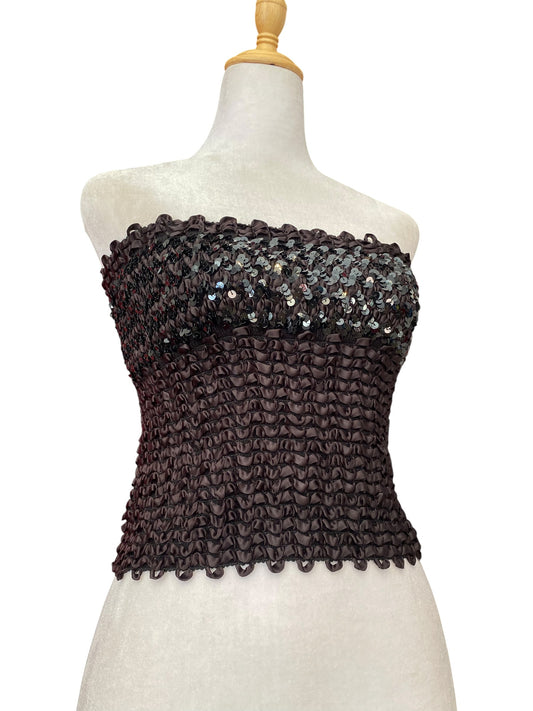Strapless sequin top
