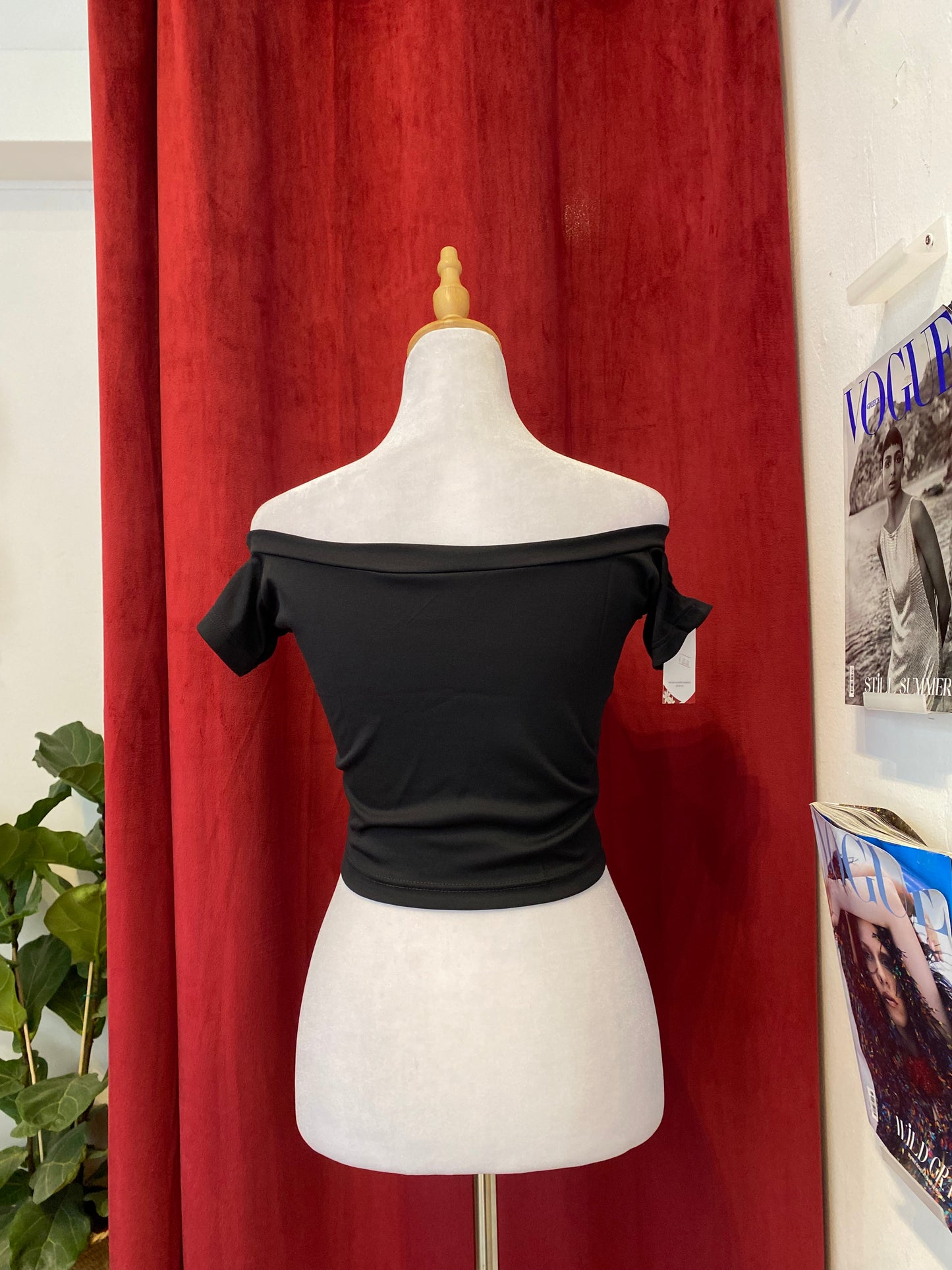 Y2K brand new off the shoulder “angel” crop top