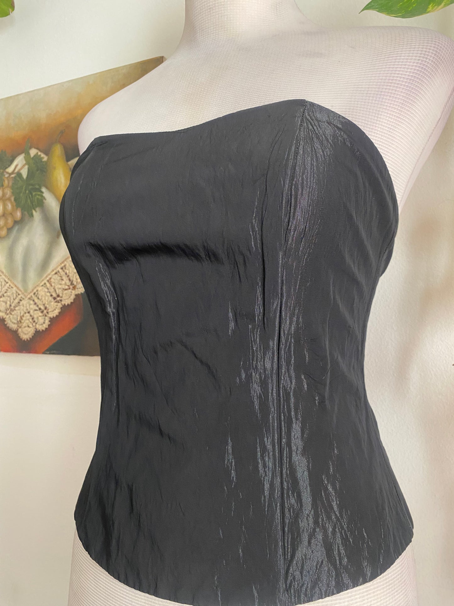 Brand new liquid organza fitted corset