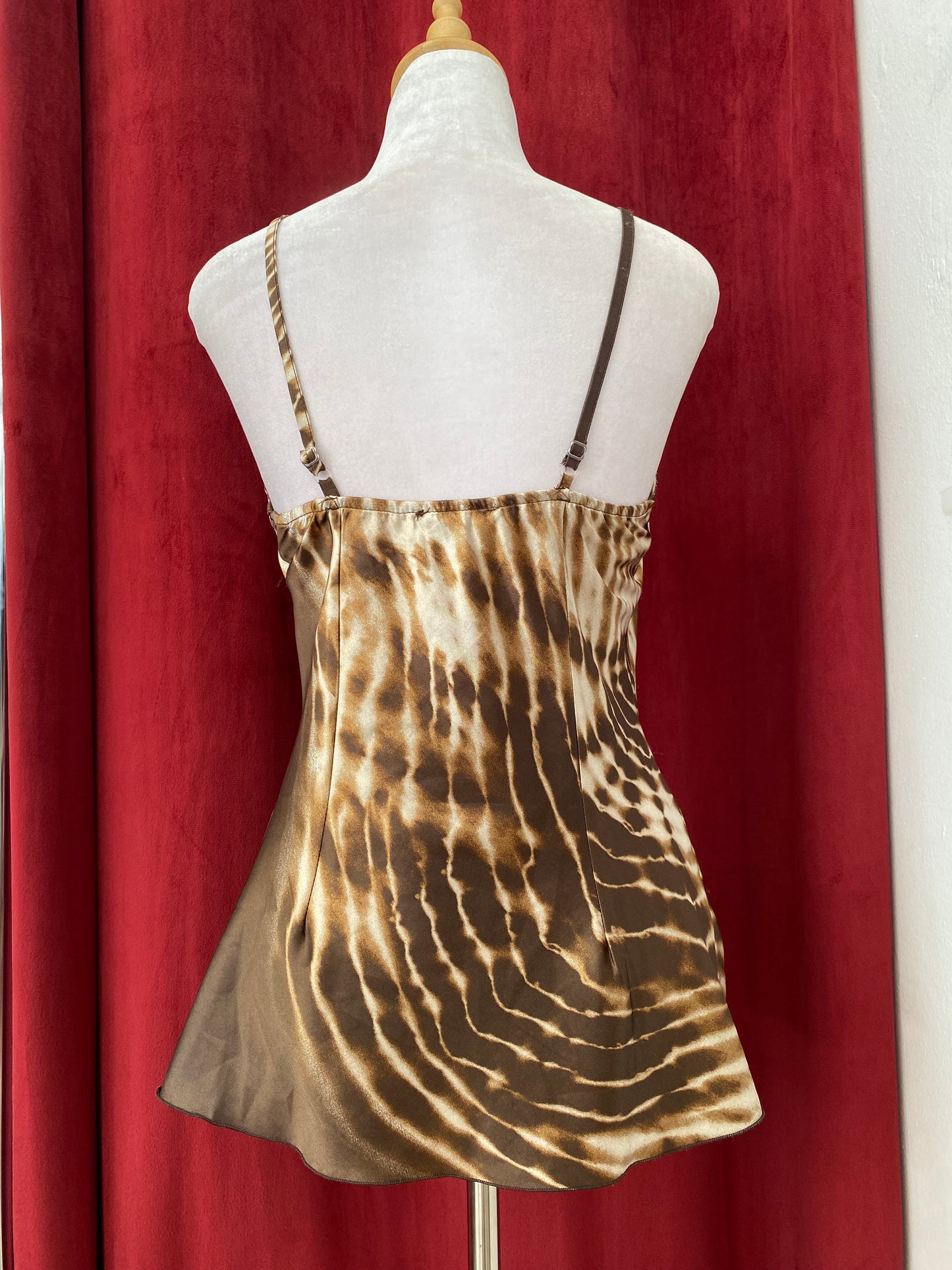 Satin animal print top