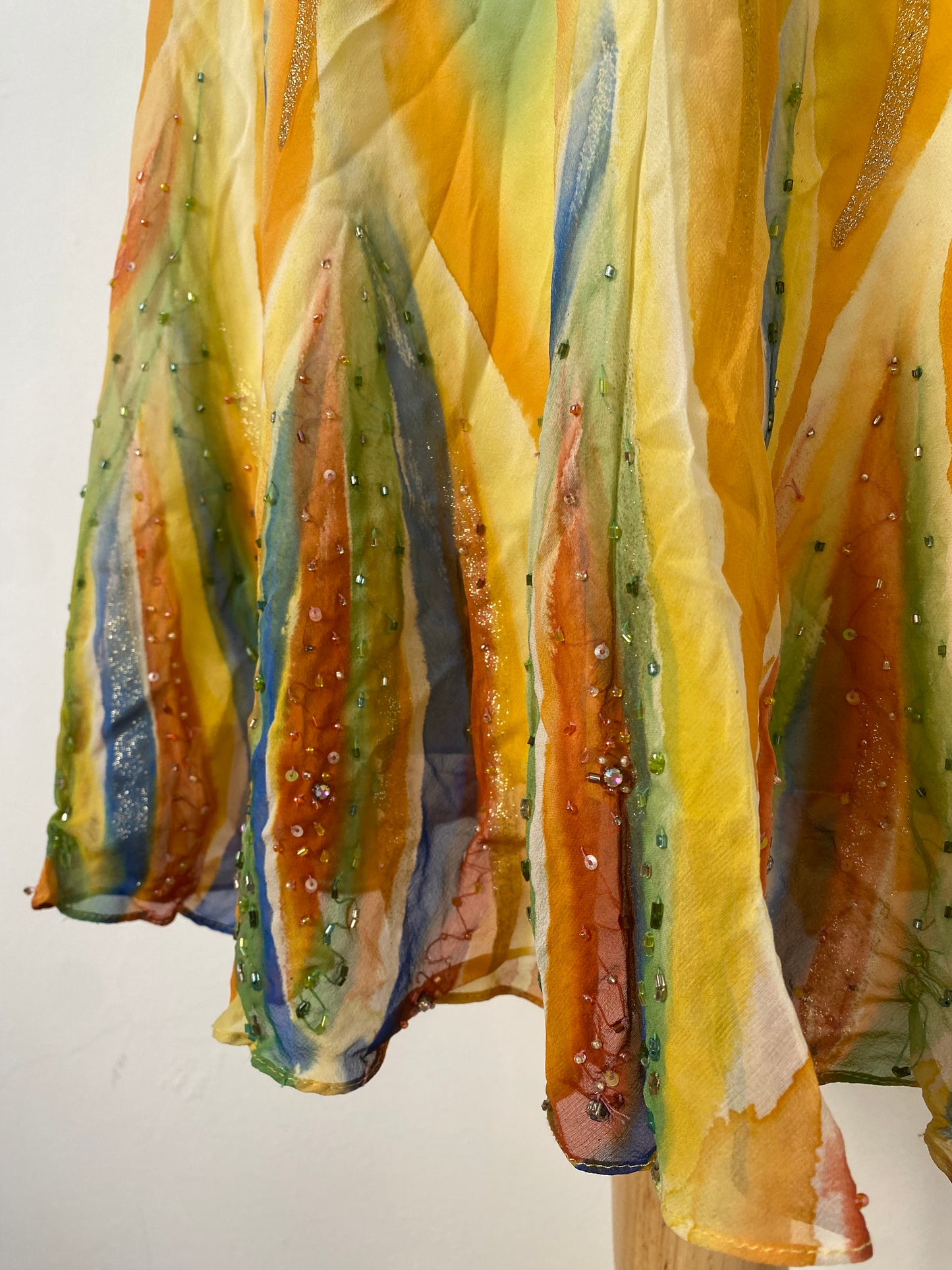 100% silk brand new multicoloured gown