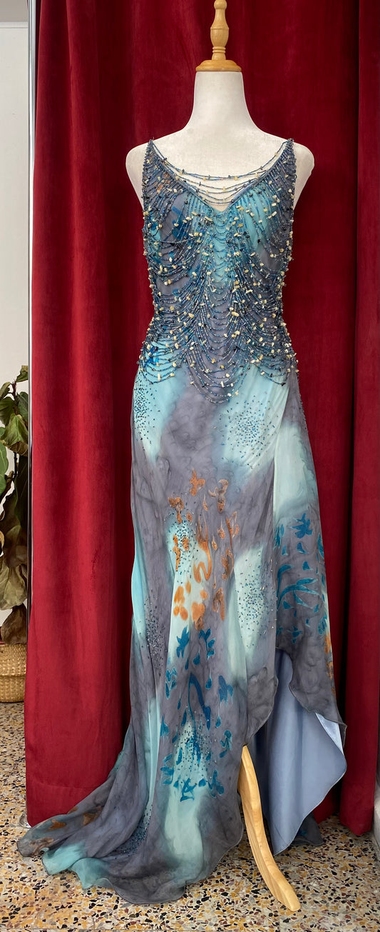 Celestial Mirage Crystal Mermaid Gown