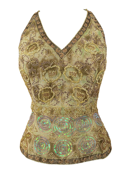 100% silk aftershock green corset š§