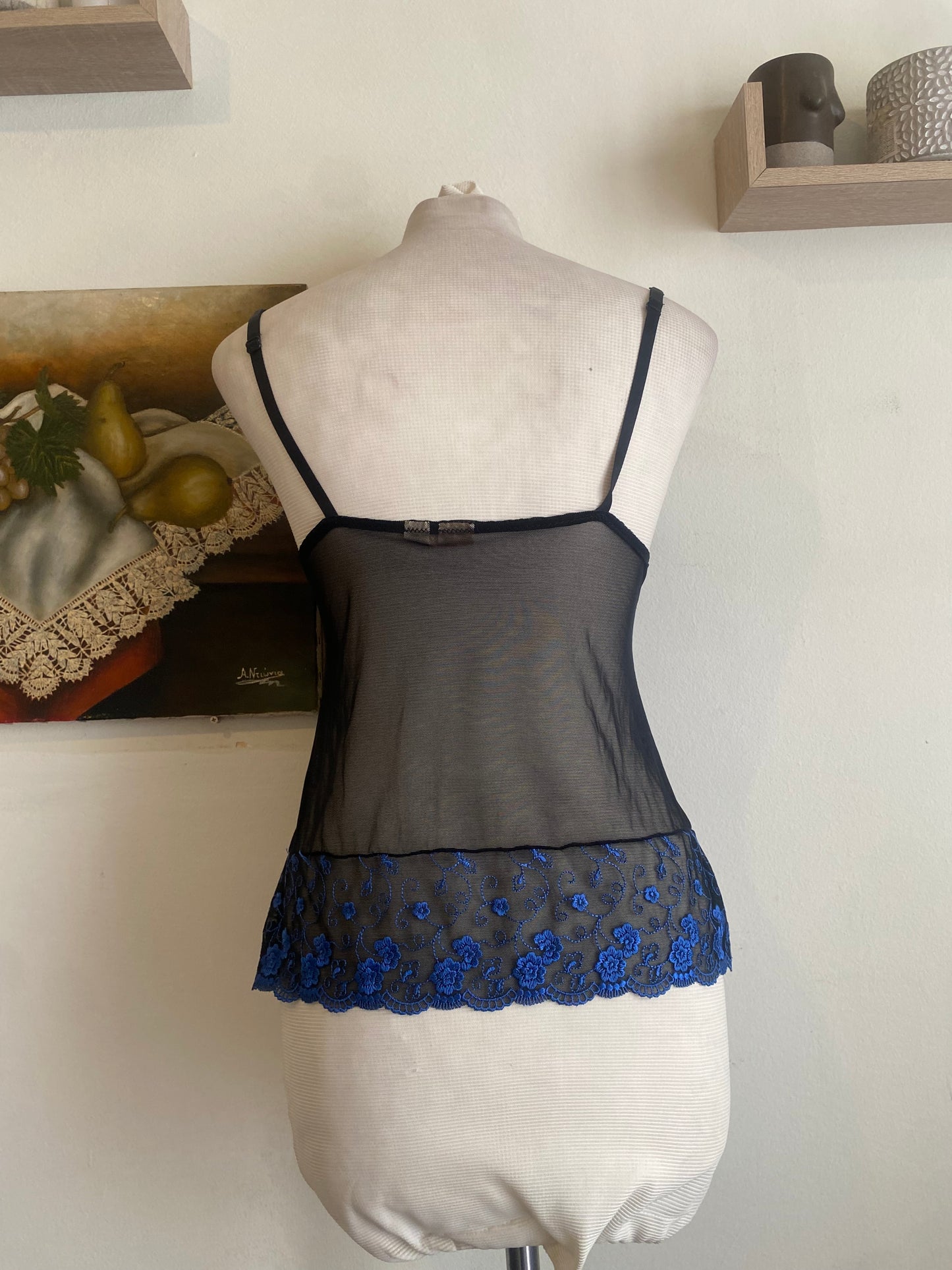 Black floral corset