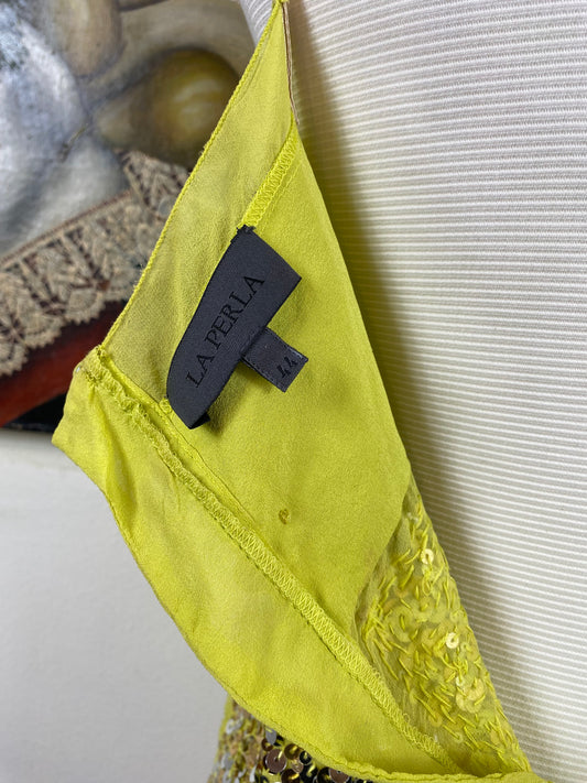 La Perla silk sequin top