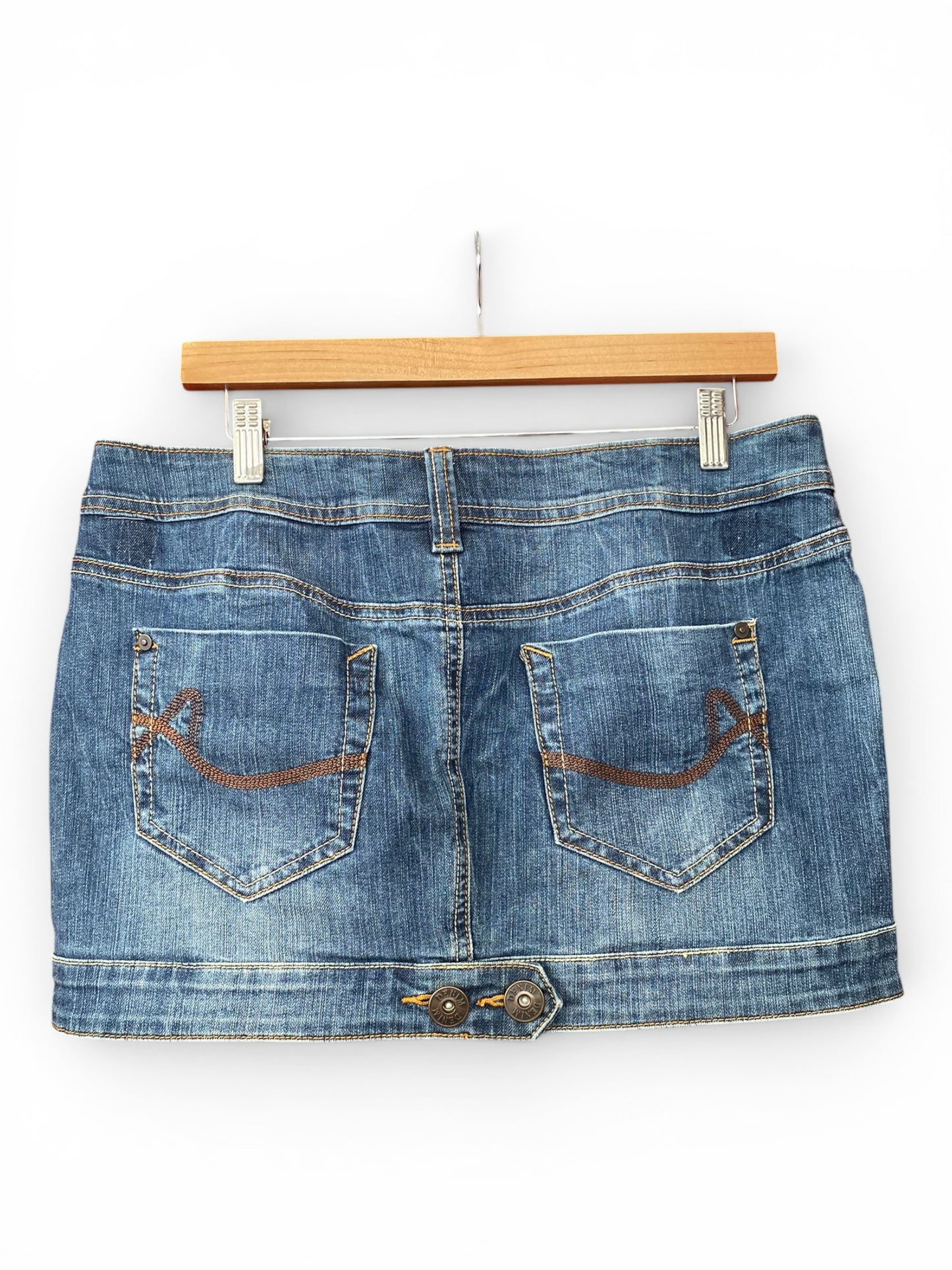 Mini denim skirt