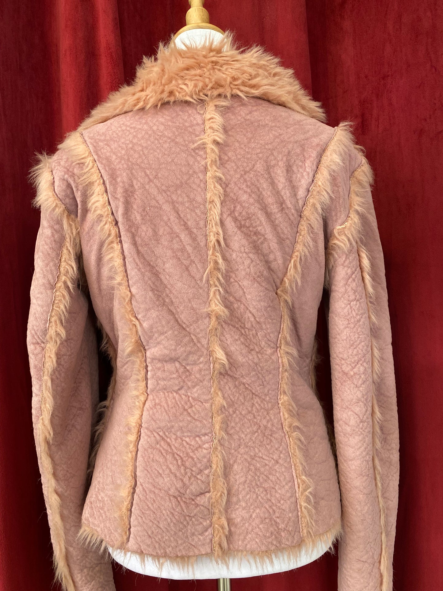 Morgan de toi short pink Afghan coat