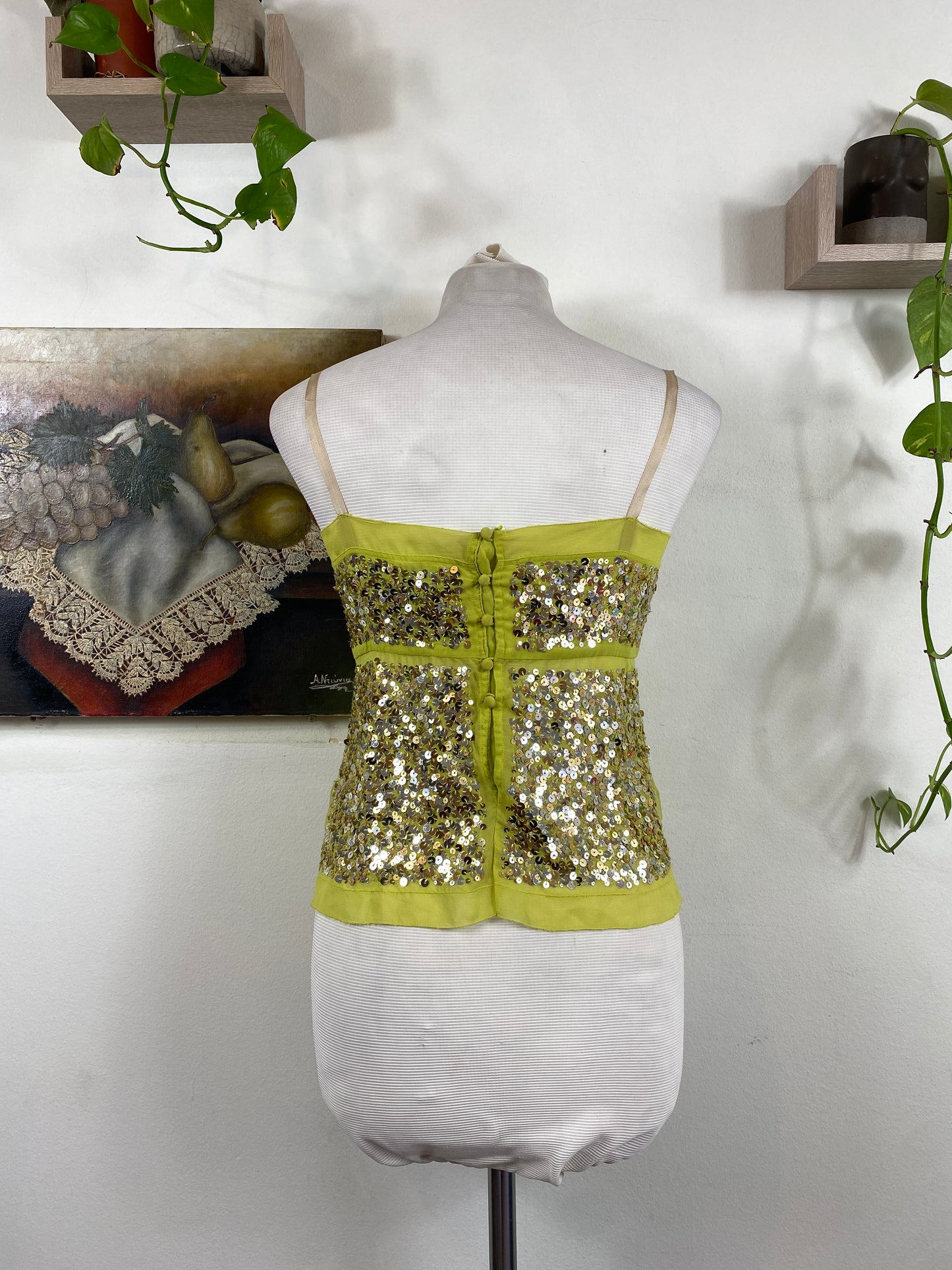 La Perla silk sequin top