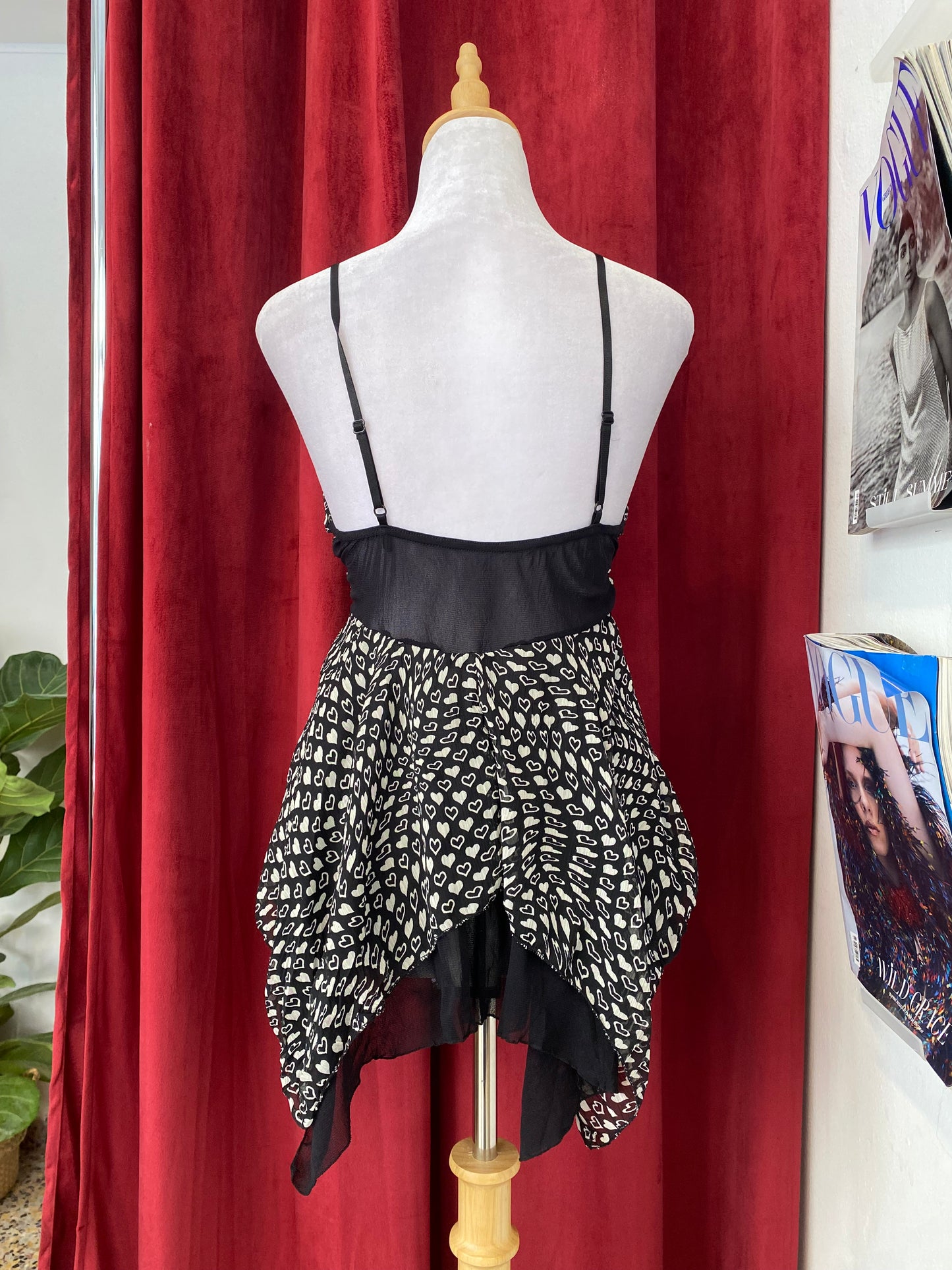 Summer asymmetrical top with heart design 🤍