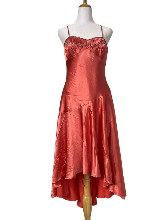 Brand new satin dress with sequin details