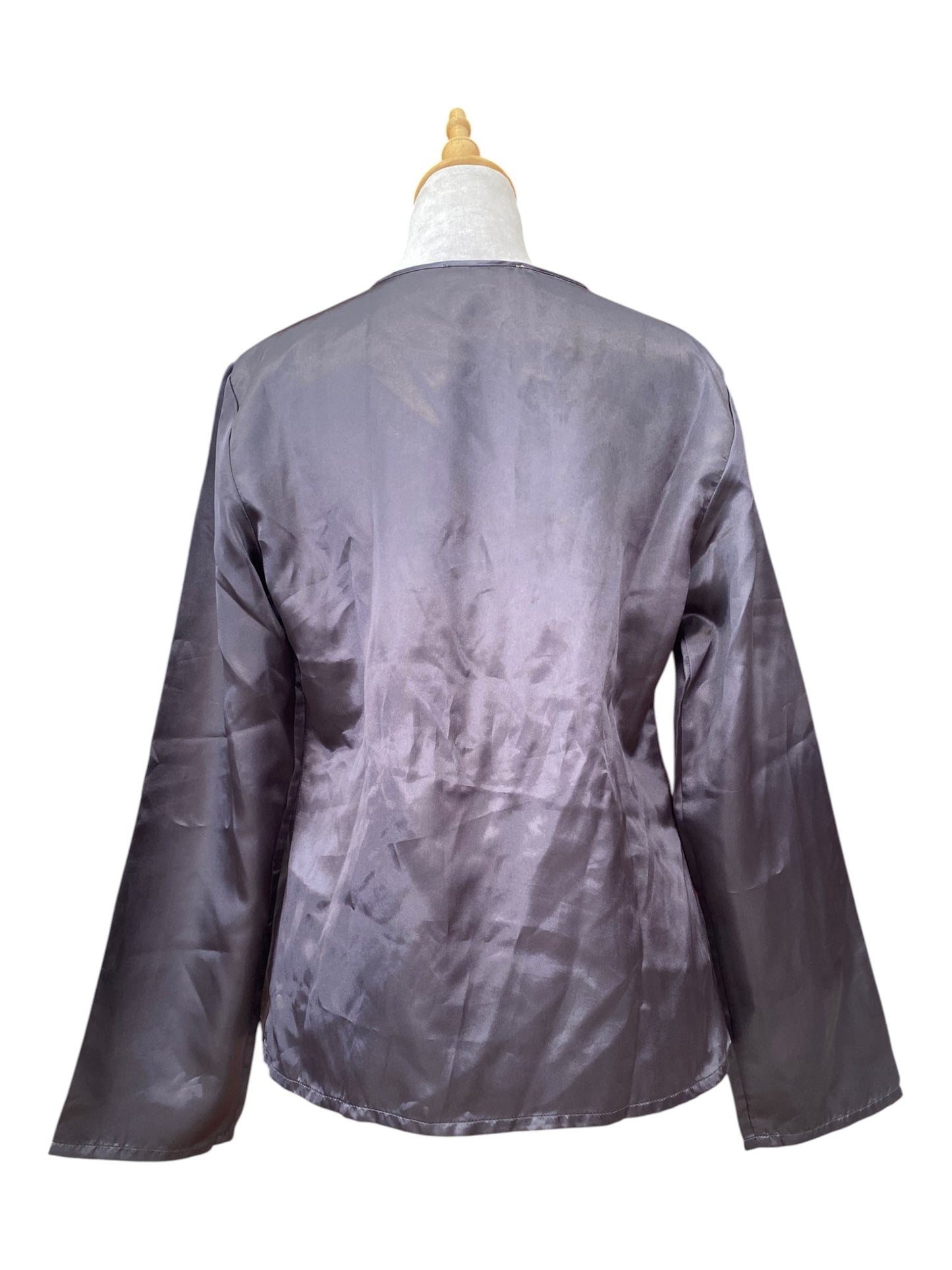 Satin rich grey/blue top ✨