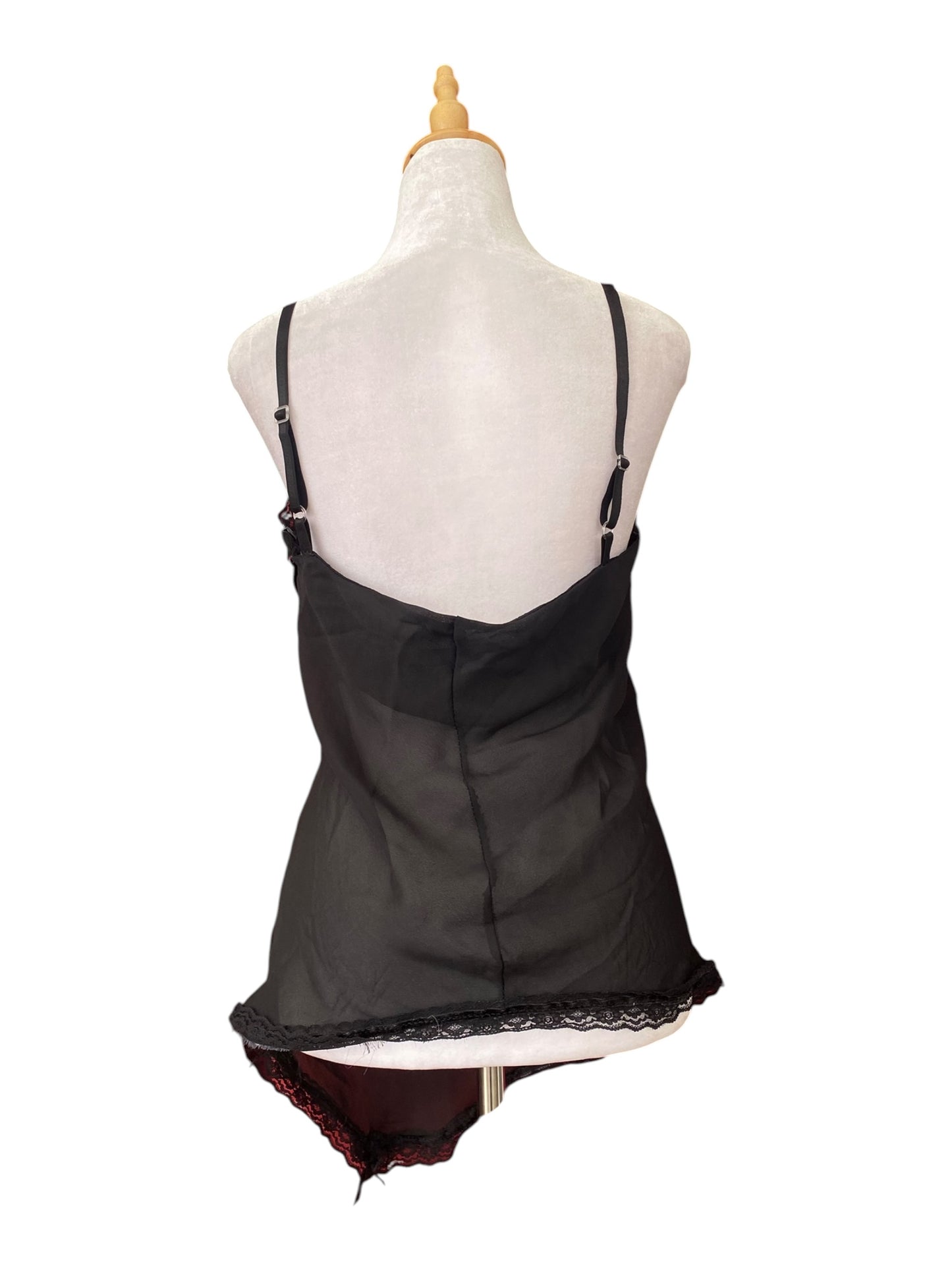 Velvet sheer lingerie top