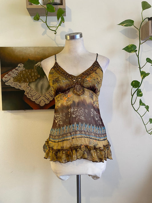 Silk based brand new sequin top