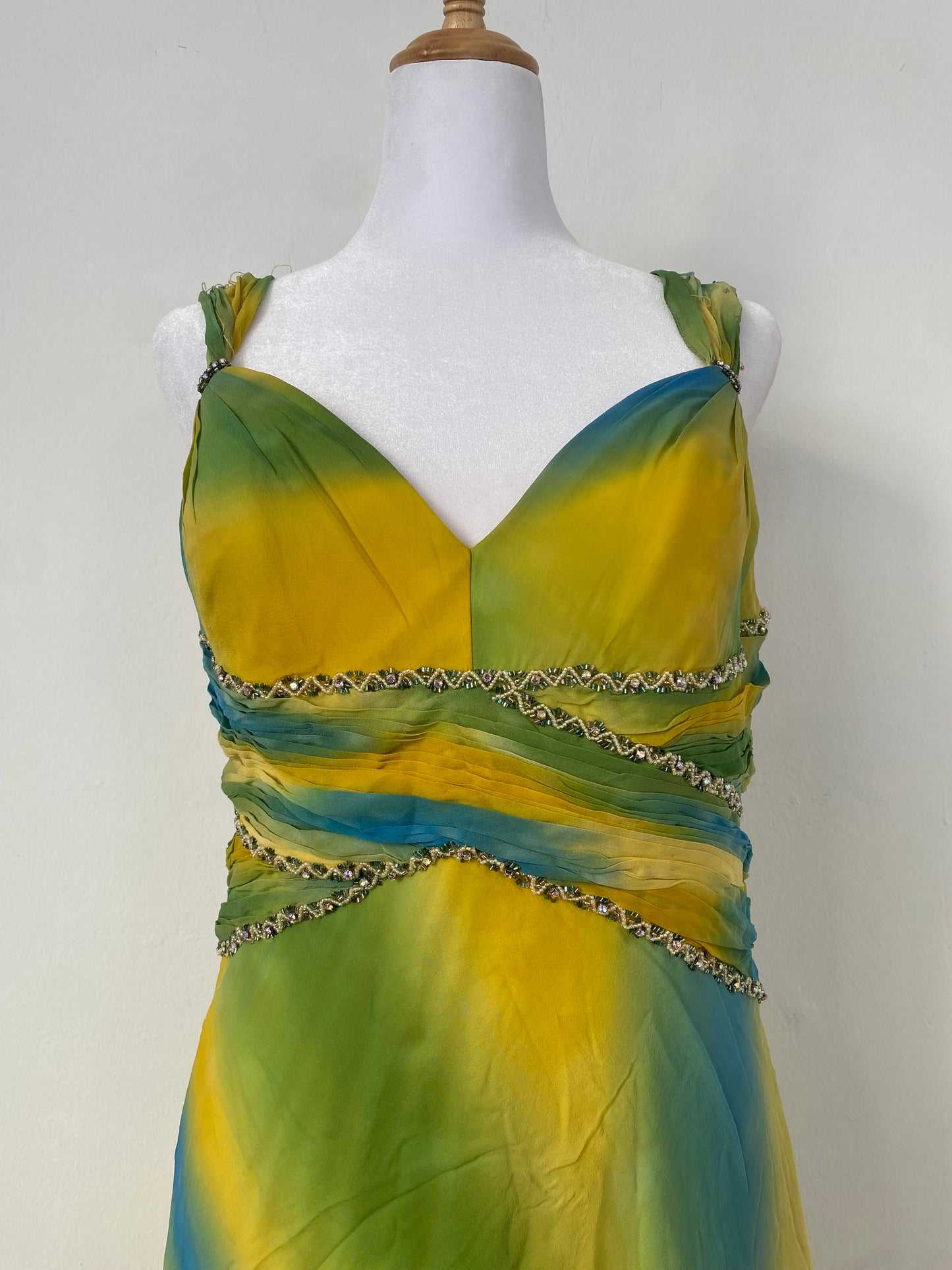 100% silk brand new multicoloured gown
