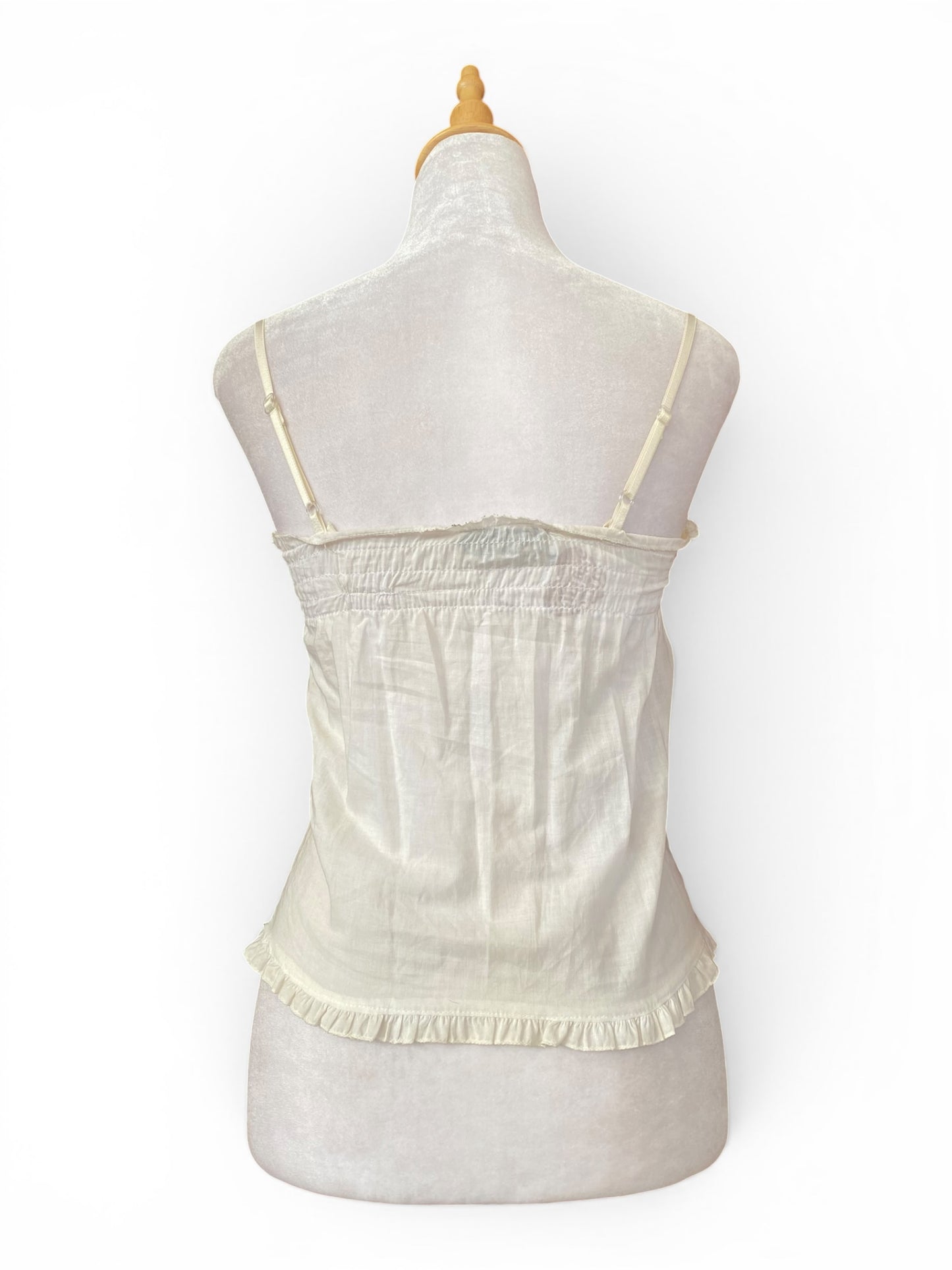 White linen corset top