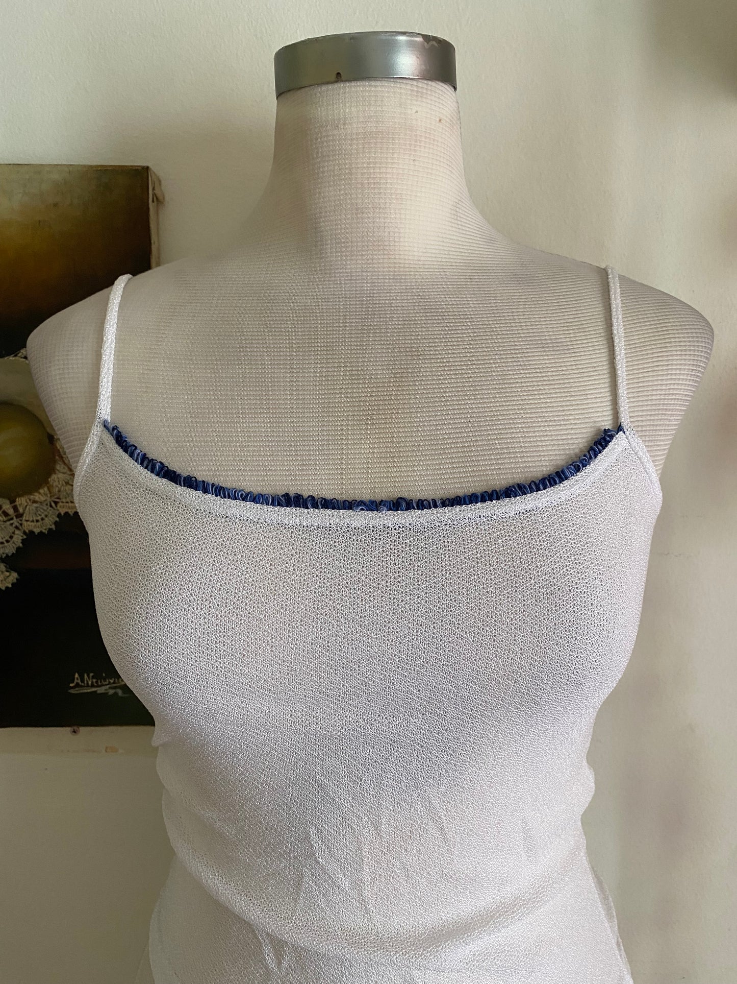 Brand new white crochet like top