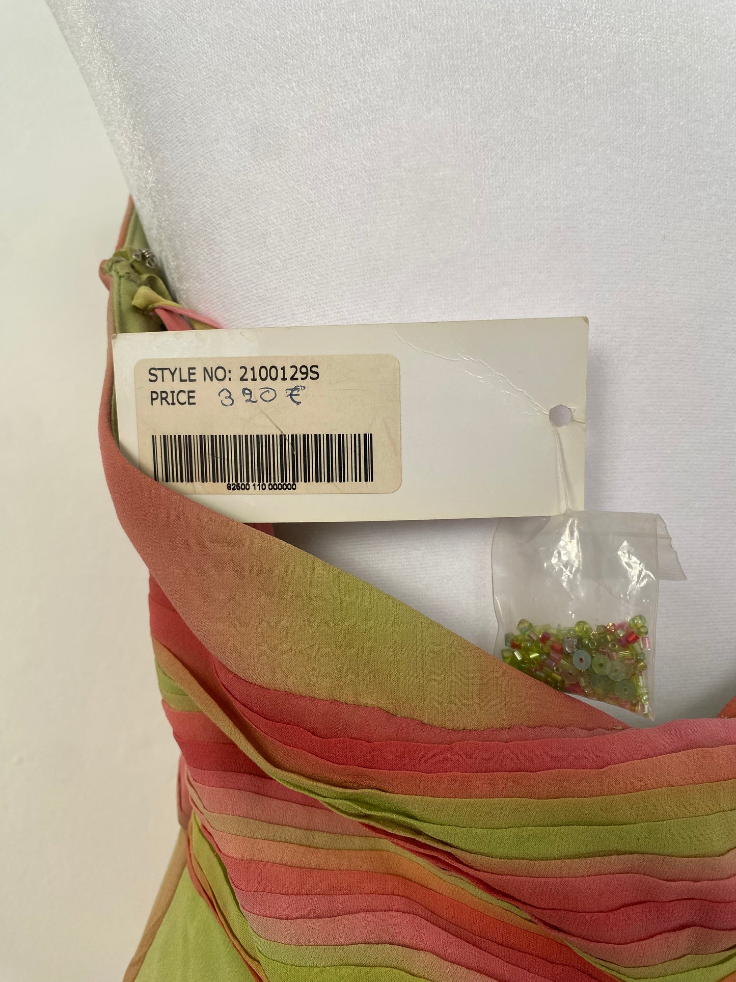 100% silk brand new fairy one of a kind gown with handbeaded details