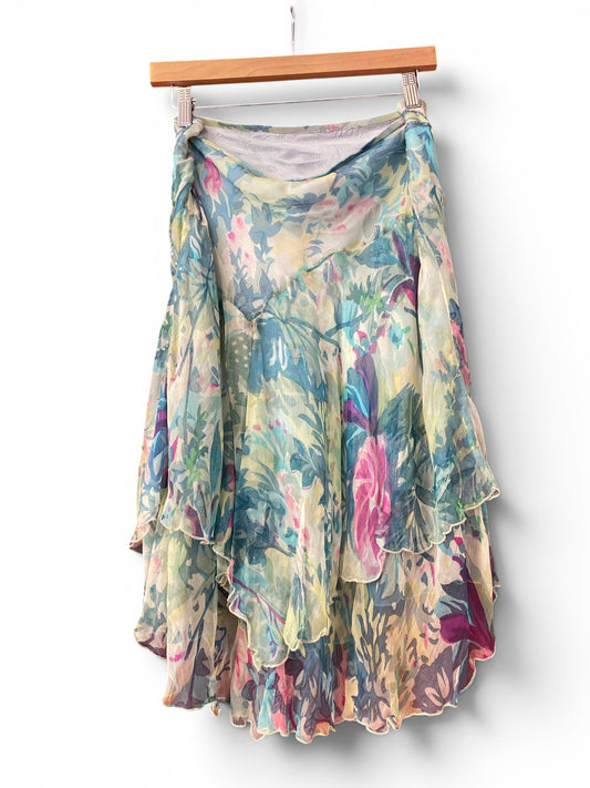 K Derhy 100% silk mermaid skirt 🧜🏻♀️