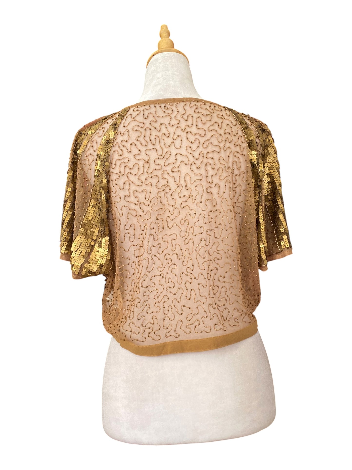Handbeaded gold bolero