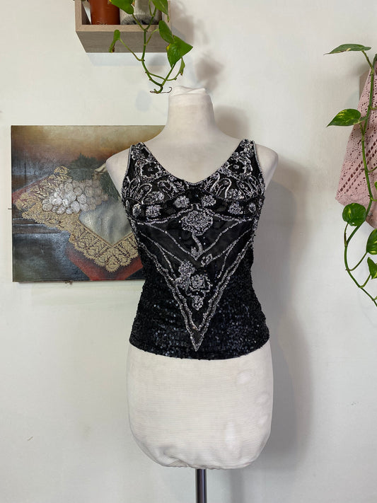 Brand new handbeaded 90s top