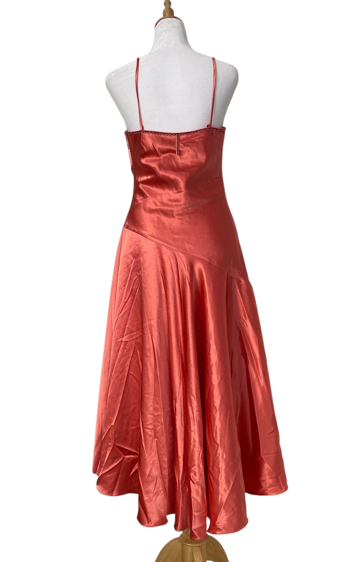 Brand new satin dress with sequin details