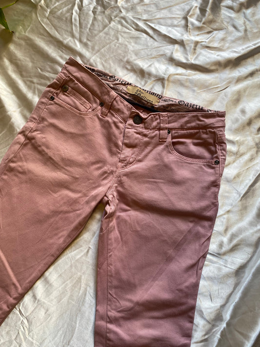 John Galliano capri pink pants