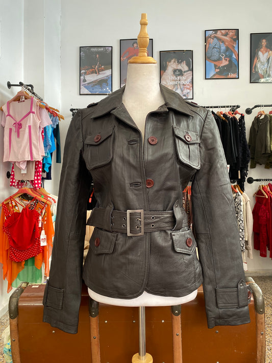 Vintage Noir Leather Jacket