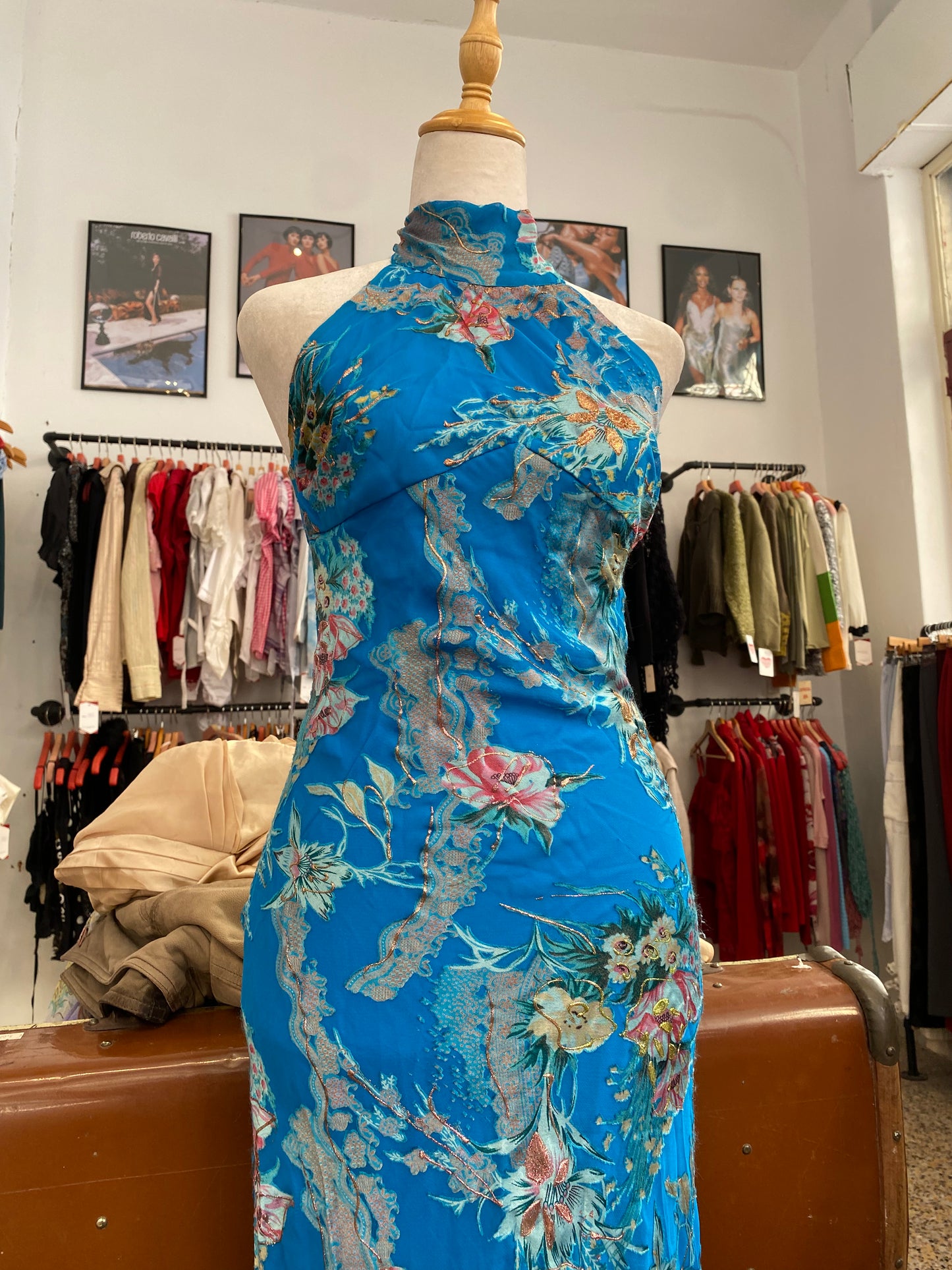 Blue Reverie Halter Gown