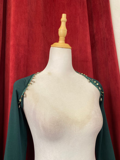 Deep green bejewelled bolero 🐉