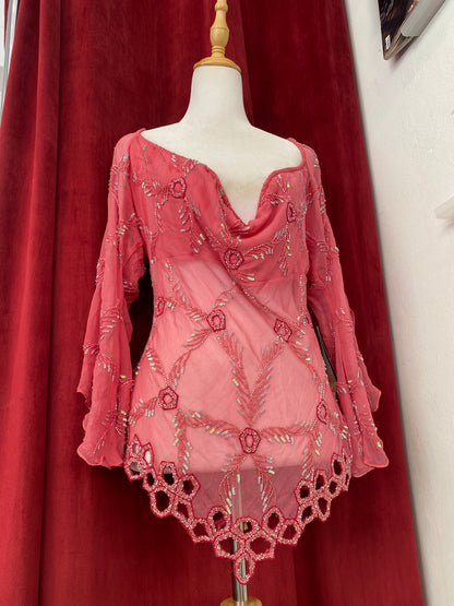 100% silk deadstock dreamy blouse