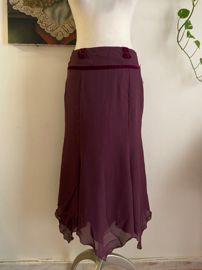Brand new deep purple summer skirt with velvet details 🪻