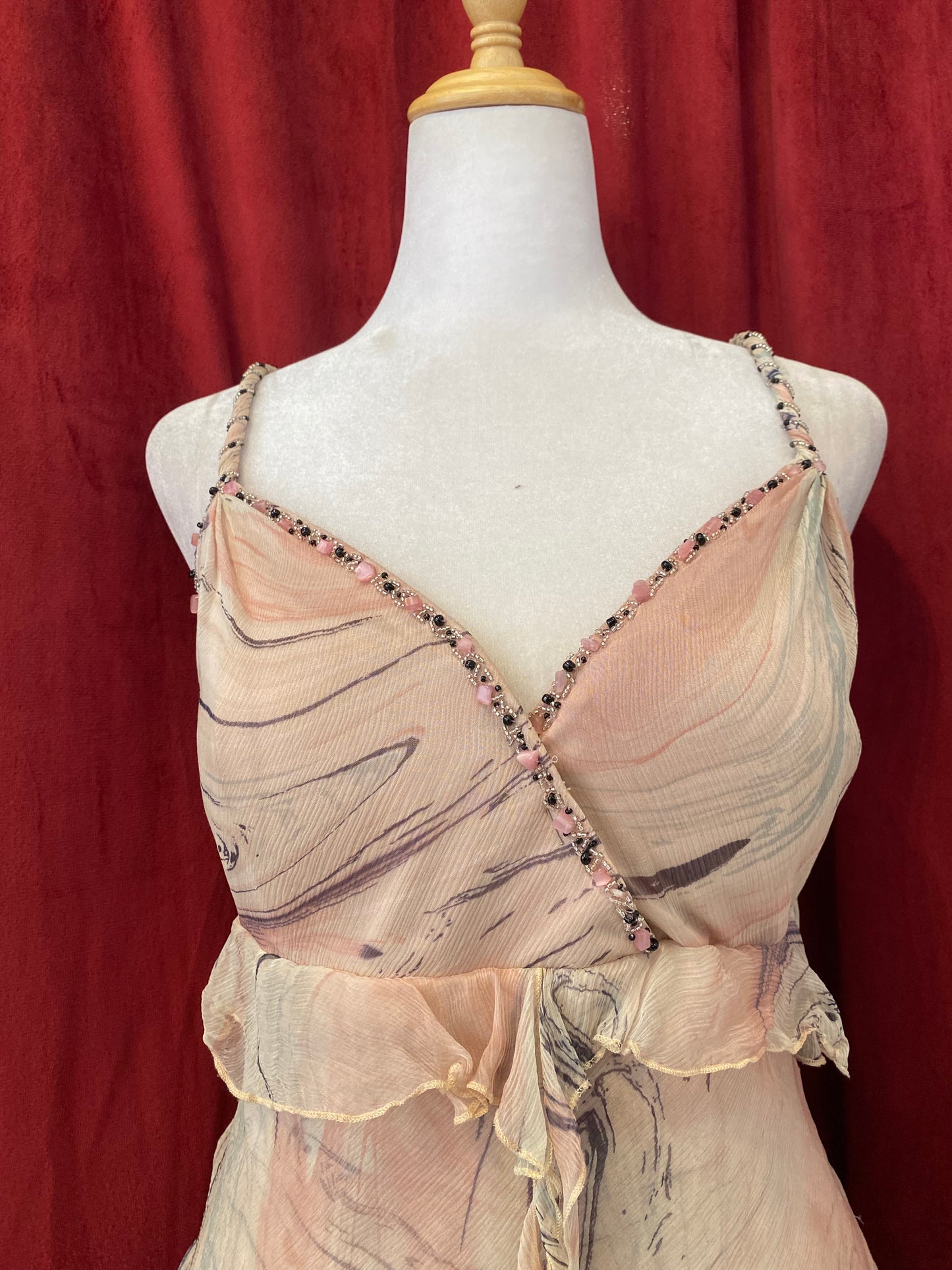 100% silk light pink gown 🌸